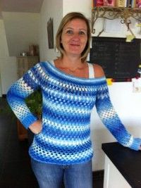 #haken, granny stripe, trui, gratis patroon, tutorial, Nederlands