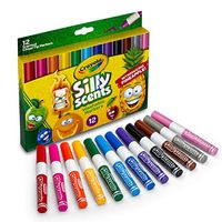 Crayola Silly Scents Scented Markers, Washable Markers, 12 Count, Gift for Kids Crayola