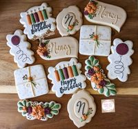 Floral Birthday Cookies 36 Cookies | Etsy
