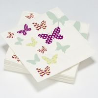 Serviettes en papier motifs papillons