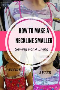 How to make a neckline smaller. Tutorial