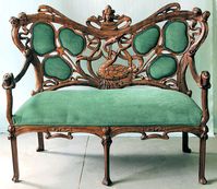 Emerald velvet Settee 1880