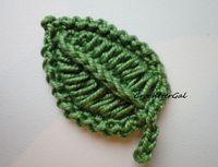This is a different way to crochet a leaf. Very interesting... there is a picture tutorial - thanks!.