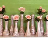 Rose Gold Vases, Blush Pink, Gold Wedding, Pink Vases, Petal, Rose Gold Centerpieces, Rose Gold Bud Vase, Rose Gold Decor, Metallic