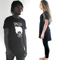 Urban asymmetric long t-shirt 100% Cotton Made in Italy, with big logo printed at the center chest. Tee with raw edges round neck. Oversized fit. Material: 100% Cotton Garment Care: 40 degrees machine wash. Do not iron on logo.