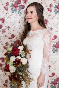 Beautiful Rustic Vintage Wedding in Burgundy Bride: SierraHull | Natalie Watson Photography