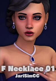 Crystal necklace and earrings. 6 swatches. For female sims. For teens and older. Custom thumbnail. New mesh. Base game compatible. ~ DOWNLOAD | DONATE ~