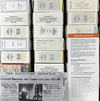 You can read all of the Davenport newspapers going back to 1838 on microfilm in our Richardson-Sloane Special Collections Center at The Library | Main