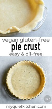 Easy, healthy, and delicious! The only pie crust you need for sweet or savory pies. #veganpie #glutenfree #wfpb