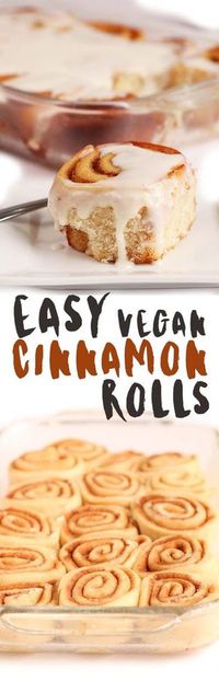 Fill up your home with the smell of freshly baked cinnamon rolls with this easy #vegan recipe. Click the photo for the full recipe.