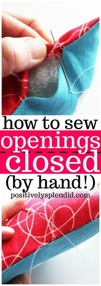 Ladder Stitch Tutorial (How to sew openings on pillows and other project closed by hand!)