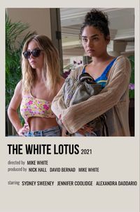 minimal polaroid series poster for the white lotus