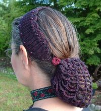 renaissance crochet patterns | ... Pattern Book » Crochet Hair Bun Covers and Snoods – free patterns