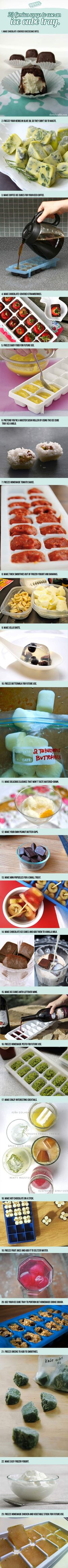 Genius ways to use an ice cube tray...