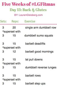 Fitmas Day 13 Workout (Back and Glutes)