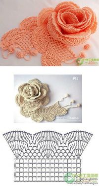 Crochet Rose Diagram