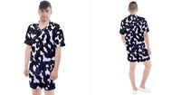 Camouflage+Bleu+Men's+Mesh+Tee+And+Shorts+Set