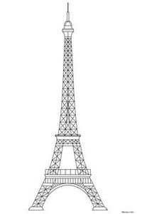 Coloriage Tour Eiffel à colorier - Dessin à imprimer