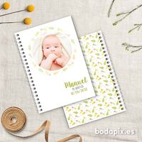 Libreta personalizada para bautizo con foto – Modelo Lolo – Colección Bodapix #bodapix #invitaciones #bautizos #bautizo #baptism