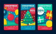 Christmas sale instagram stories Premium... | Premium Vector #Freepik #vector #christmas #sale #merry-christmas #instagram