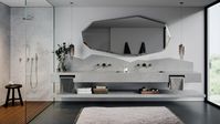 Airy Concrete by Caesarstone #architonic #nowonarchitonic #interior #design #furniture #mineral #covering #panels #wall #bathroom #grey