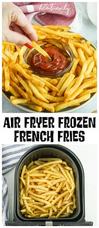 How to Make Frozen French Fries in Air Fryer- frozen french fries air fryer recipe. How long and temperature to set it at. Easy side dish french fries burger meal dinner lunch.