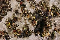 Pyrite and Chalcopyrite with Quartz, Bulgaria