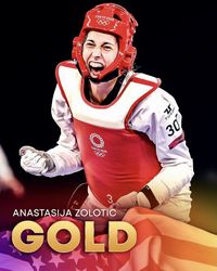 Anastasija Zolotic, Team USA TKD, first American woman to win the Gold Medal in Taekwondo, 2020/2021 Tokyo Summer Olympics