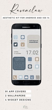 Want a cute new phone aesthetic? In this Ravenclaw Harry Potter themed kit 𝘆𝗼𝘂 𝗴𝗲𝘁 𝟵𝟭 𝗮𝗽𝗽 𝗰𝗼𝘃𝗲𝗿𝘀, 𝟮 𝘄𝗮𝗹𝗹𝗽𝗮𝗽𝗲𝗿𝘀 𝗮𝗻𝗱 𝟰 𝘄𝗶𝗱𝗴𝗲𝘁 𝗱𝗲𝘀𝗶𝗴𝗻𝘀!! 𝗖𝗮𝗻 𝗯𝗲 𝘂𝘀𝗲𝗱 𝗳𝗼𝗿 𝗮𝗻𝗱𝗿𝗼𝗶𝗱 𝗮𝗻𝗱 𝗶𝗢𝗦 𝟭𝟰. Click HERE to buy! | ios 14 aesthetic home screen | ios 14 home screen themes | ios 14 app icons | ios 14 home screen ideas blue | ios 14 app icons ravenclaw | ios 14 app icons harry potter | ios 14 app icons blue | harry potter ios 14 home screen ravenclaw