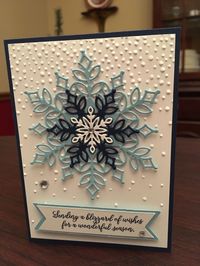 Stampin Up! snowflake showcase #christmascards #stamped #christmas #cards