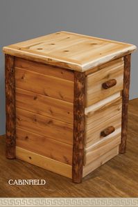 Bring the organic beauty of genuine cedar logs to your bedside with this Amish nightstand. Woodworking artisans will create a night table especially for you, in Amish log furniture appeal.