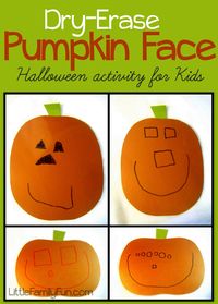 Little Family Fun: Dry-Erase Pumpkin Face