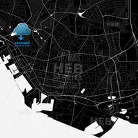 Black and white vector map of Esbjerg, Denmark with fine structures and patterns for download. This printable map of Esbjerg with major and minor roads has been carefully designed for all personal and... ... #map #instant #download #digital #pdf #vector #license #custom #art #graphic #digital #clean #hebstreit
