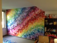 Paint chip wall in our dorm room.