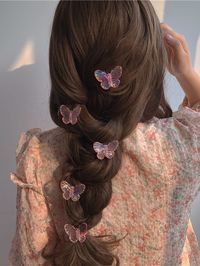 Pink Casual Collar Plastic Alligator Hair Clip Embellished Women Accessories