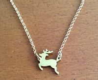 Excited to share this item from my #etsy shop: Silver deer pendant , Silver 925 deer, 18kt goldplated deer pendant,Lucky deer,Sweet 16,