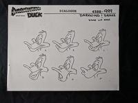 DARKWING DUCK 1991 Production DARKWING DRAKE Studio Model Cel Copy Guide Disney | eBay