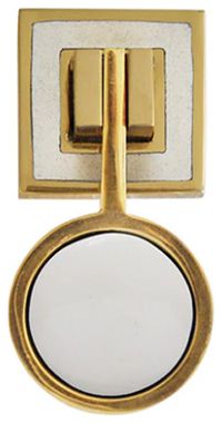 Worlds Away Milan Brass and Resign Pull Handle - Traditional - Cabinet And Drawer Knobs - by Matthew Izzo Home