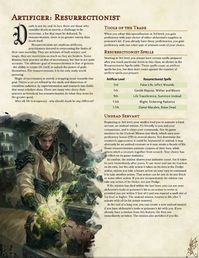 Artificer - the Ressurectionist, a Frankenstein-themed artificer for those who want to re-animate the bodies of their foes. : UnearthedArcana