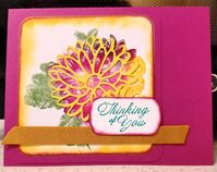 Thinking of You by pepperann - at Splitcoaststampers - 1-21/18. (Pin#1: Background: Watercolor... Pin+: Dies Creatively).