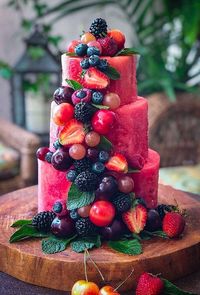 36 Small Wedding Cakes With Big Style ❤ small wedding cakes fruit cascade thelemonapron #weddingforward #wedding #bride