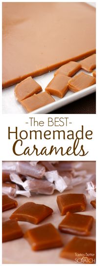 We make these homemade caramels every year for friends and family during the holidays--they're the BEST caramels!!