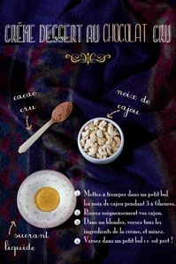 Réaliser sa crème dessert au chocolat cru / vegan