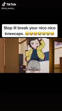 Me to anyone that pisses me off: Stop or I will break yo NICO, NICO, KNEECAPS!!!