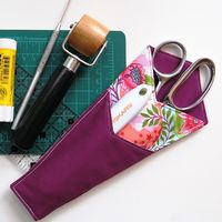 Find the free, downloadable pattern and tutorial to create this easy to sew scissors case at #WeAllSew. These cases make great gifts for any friend or family member who sews!