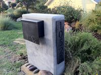 Gibson custom mailbox on slab - Bold MFG