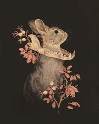 Teagan White on Instagram: “Chalk, Loam, Dust, Bone ✷ 11” x 14” ✷ watercolor, gouache, colored pencil, and charcoal on paper My show “Nightmares” is now on view…”