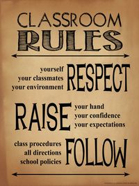 Classroom Rules Poster - Echo-Lit