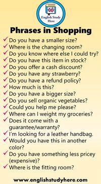 17 English Phrases in Shopping | English Study Here