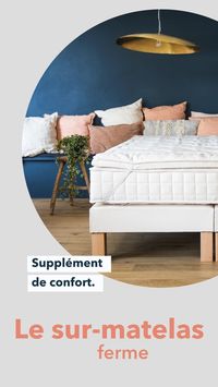 Le sur-matelas ferme Cosme convient aux dormeurs qui trouvent leur matelas trop souple. Composé de 2 cm de crin de cheval avec un garnissage au choix. Certfié Oeko-Tex et GOTS.